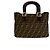 Zucchino Fendi FF Logo Canvas Leder Handtasche Braun - Ansicht 4