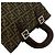 Zucchino Fendi FF Logo Canvas Leder Handtasche Braun - Ansicht 5