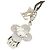 Portachiavi Louis Vuitton Mini Vivienne Strass Marrone Argento - vista 4