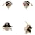 Orecchini a lobo Chanel Coco Mark Doll Nero Bianco D'oro - vista 4