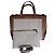 Autre Marque Gianni Notaro Shopper aus braunem Leder und beigefarbener Leinwand