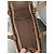 Autre Marque Gianni Notaro Shopper aus braunem Leder und beigefarbener Leinwand - vue 3