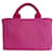 Borsa Tote Prada Canapa Denim Rosa - vista 2