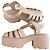 Maje Cream Croc-Effect Leather Platform Sandals