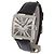 Franck Muller Master Square Quartz Acier Inoxydable et Alligator avec Lunette et Cornes en Diamants 29