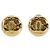 Chanel Vintage CC Clip-On Metal D'oro