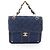Zaino Chanel Matelassé Denim Chain Blu