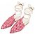 Timeless Mules in tweed rosa Chanel Resort 2015 Runway con lacci Rosso D'oro