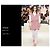 Timeless Mules in tweed rosa Chanel Resort 2015 Runway con lacci Rosso D'oro - vista 9