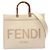 Fendi Sunshine Medium 2-Way Tote Bag Braun Roh