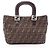 Borsa Fendi Zucca marrone in pelle e tela