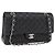 Borsa CHANEL Chain Matelasse 25 in pelle Caviar nera con CC argento Autentica yk20612SM