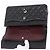 Borsa CHANEL Chain Matelasse 25 in pelle Caviar nera con CC argento Autentica yk20612SM - vista 19