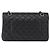 Borsa CHANEL Chain Matelasse 25 in pelle Caviar nera con CC argento Autentica yk20612SM - vista 3