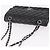 Borsa CHANEL Chain Matelasse 25 in pelle Caviar nera con CC argento Autentica yk20612SM - vista 6