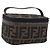 FENDI Zucca Canvas Neceser de Maquillaje Marrón Tono Dorado Auth 192727 Castaño