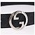 Cinturón GUCCI GG Supreme Interlocking G PVC 53.1" Black 703147 Auth BA13786V Negro Plata - vista 6