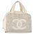 CHANEL COCO Handtasche aus Leder Elfenbein Silber CC Authentisch 192801 Roh - Ansicht 2
