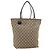 Borsa Tote GUCCI GG Canvas Beige Argento 120836 Auth 192823