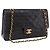Borsa a tracolla CHANEL Chain Matelasse25 in pelle d'agnello nera e oro CC Auth 191834SAM Nero D'oro