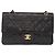Borsa a tracolla CHANEL Chain Matelasse25 in pelle d'agnello nera e oro CC Auth 191834SAM Nero D'oro - vista 2
