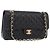 CHANEL Borsa a Spalla Chain Matelasse 25 Pelle Caviar Nera Oro CC Auth yk20614SM Nero D'oro