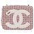 CHANEL Matelasse Chain Shoulder Bag Tweed Red Gold CC Auth 192084SAM Golden - view 2