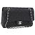 Borsa CHANEL Chain Matelasse 25 in pelle Caviar nera con CC argento Autentica yk20613SM