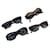 VERSACE Sonnenbrille Kunststoff Metall 4 Set Black Gold Auth SW2624 Schwarz Golden  - Ansicht 1