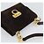 Borsa Salvatore Ferragamo Gancini PVC Scamosciato 2 Set Nero Marrone Auth 191708 D'oro - vista 12
