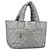 CHANEL Cococoon Tote Bag beschichtet Canvas Silber CC Authentisch bs36183