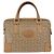 Céline Borsa Boston CELINE C Saluki in PVC e pelle Beige con finiture dorate Auth 192714 - vista 2