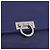 Borsa Salvatore Ferragamo Gancini in Pelle 2way Blu Argento Auth 192042A - vista 16