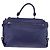 Borsa Salvatore Ferragamo Gancini in Pelle 2way Blu Argento Auth 192042A - vista 3