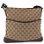 Borsa a Spalla GUCCI GG Canvas Beige Argento 145857 Auth ka5285A - vista 3