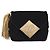 CHANEL Borsa a Spalla Matelassé con Catena in Satin Nero e CC Oro Autentica 192082V D'oro - vista 2