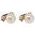 Orecchini Christian Dior metallizzati Gold Tone Auth ka5253 - vista 2