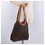 Céline Borsa a mano circolare CELINE Macadam Canvas PVC Pelle Marrone Oro Autentica 192066 D'oro - vista 22
