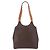 Céline Borsa a mano circolare CELINE Macadam Canvas PVC Pelle Marrone Oro Autentica 192066 D'oro - vista 3