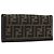 FENDI Zucca Canvas Long Wallet Black Brown Auth 192212V