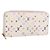 LOUIS VUITTON Monogram Multicolor Zippy Wallet White M60241 LV Auth 192417 Bianco