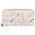 LOUIS VUITTON Monogram Multicolor Zippy Wallet White M60241 LV Auth 192417 Bianco - vista 2