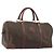 Céline Bolsa Boston CELINE em tela Macadam PVC Couro Marrom Ouro Auth 190906 Dourado