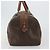 Céline Bolsa Boston CELINE em tela Macadam PVC Couro Marrom Ouro Auth 190906 Dourado - vista 4