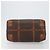 Céline Bolsa Boston CELINE em tela Macadam PVC Couro Marrom Ouro Auth 190906 Dourado - vista 9