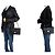 CHANEL Classic Double Flap 9" Chain Shoulder Bag Black Lambskin Nero - vista 12