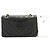 CHANEL Classic Double Flap 9" Chain Shoulder Bag Black Lambskin Nero - vista 3