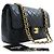 CHANEL Classic Double Flap 10" Chain Shoulder Bag Black Lambskin Nero