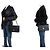 CHANEL Classic Double Flap 10" Chain Shoulder Bag Black Lambskin Nero - vista 12