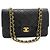 CHANEL Classic Double Flap 10" Chain Shoulder Bag Black Lambskin Nero - vista 2